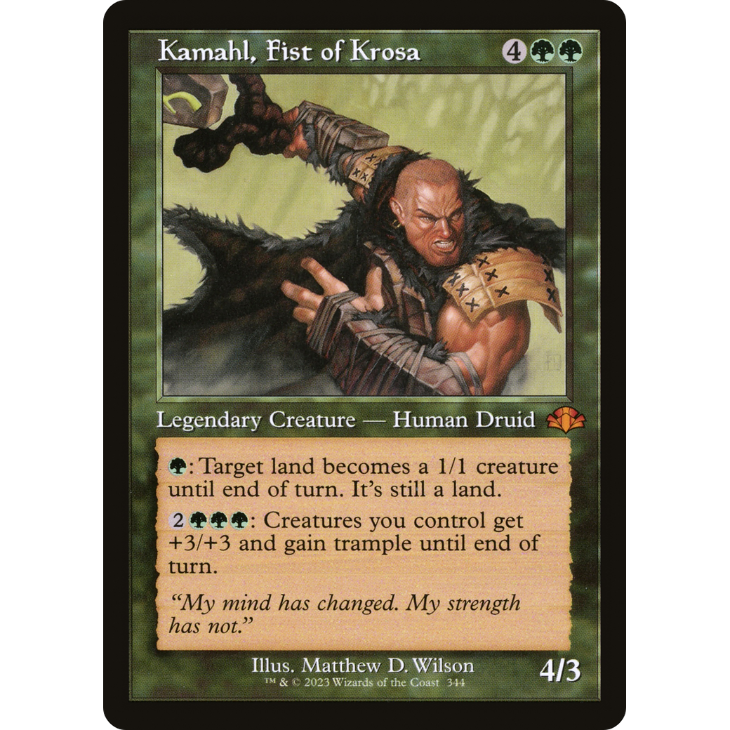 Kamahl, Fist of Krosa (Retro Frame) (DMR-344) - Dominaria Remastered