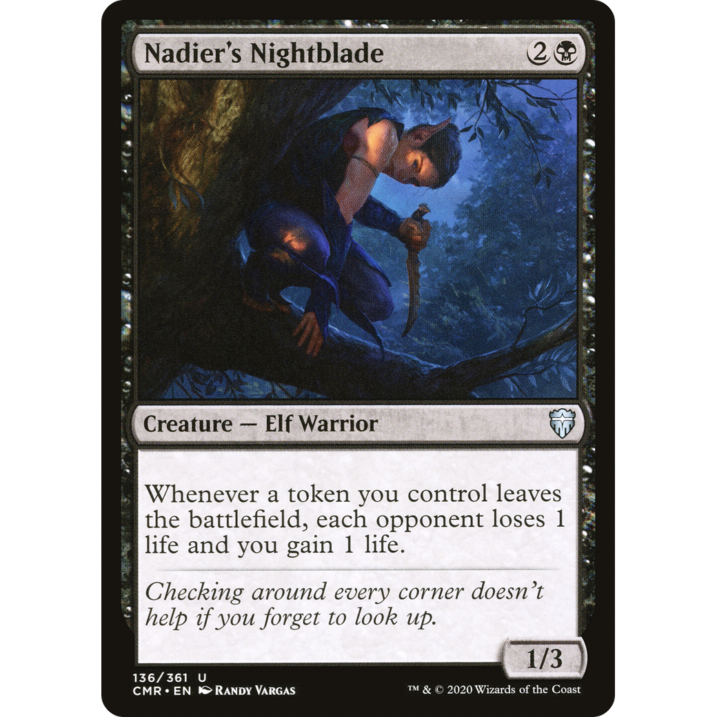Nadier's Nightblade (CMR-136) - Commander Legends Foil