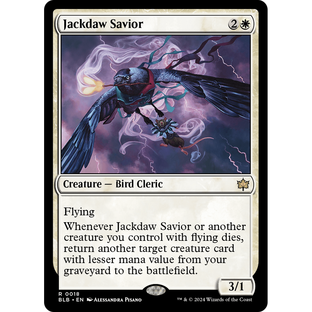 Jackdaw Savior (BLB-018) - Bloomburrow Foil