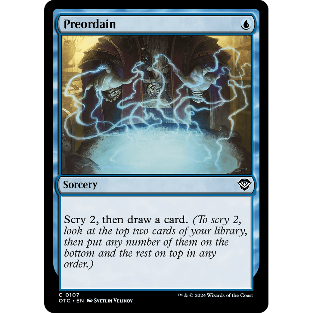 Preordain (OTC-107) - Outlaws of Thunder Junction Commander