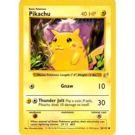 Pikachu - 58/102 (E3 Stamped with Red Cheeks) 58 - Miscellaneous Cards & Products