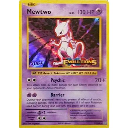 Mewtwo - 51/108 (Prerelease) [Staff] 51 - XY Promos Holofoil