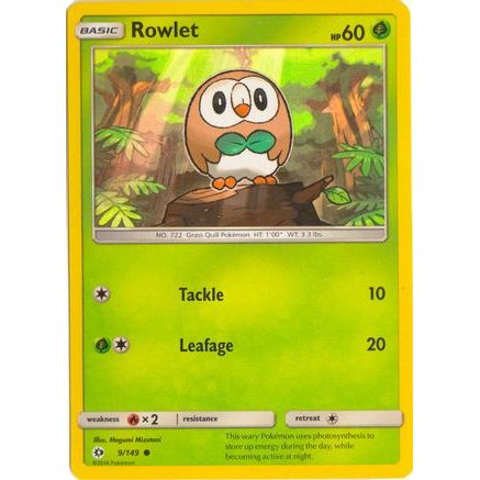 Rowlet - 9/149 (Water Web Holo) 9 - Miscellaneous Cards & Products Holofoil