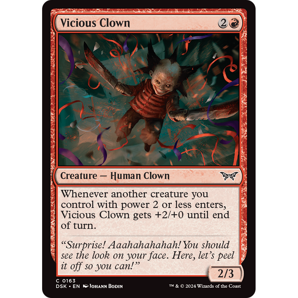 Vicious Clown (DSK-163) - Duskmourn: House of Horror Foil