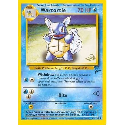 Wartortle [W Stamped] 63 - WoTC Promo