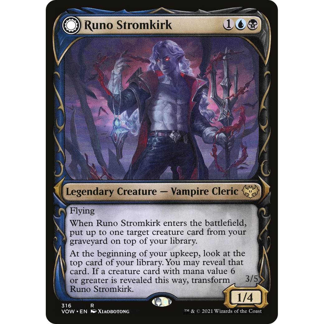 Runo Stromkirk (Showcase) (316) (VOW-316) - Innistrad: Crimson Vow: (Showcase, Double Faced Transform)