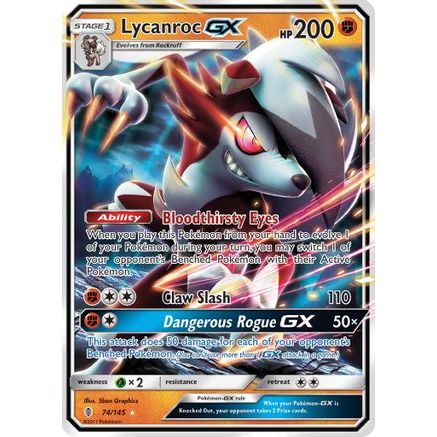 Lycanroc GX 74/145 - SM  Guardians Rising Holofoil