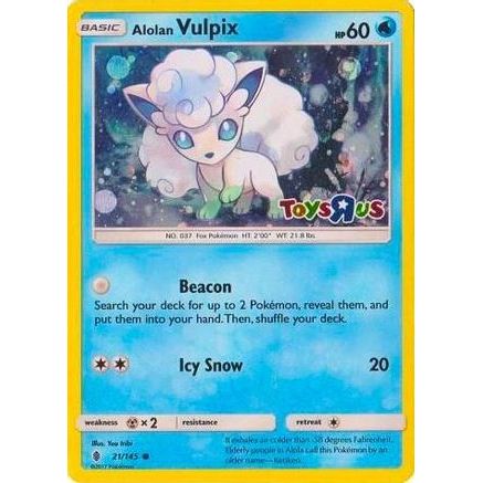 Alolan Vulpix - 21/145 (Toys R Us Promo) 21 - Miscellaneous Cards & Products Holofoil