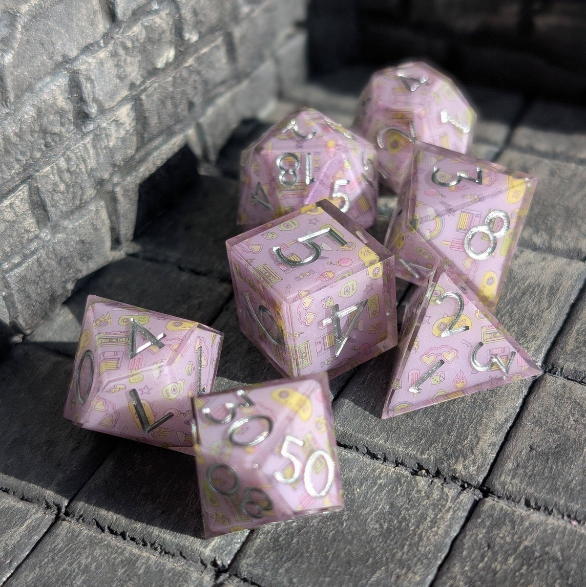 Memory Pop 7-Piece Polyhedral Dice Set
