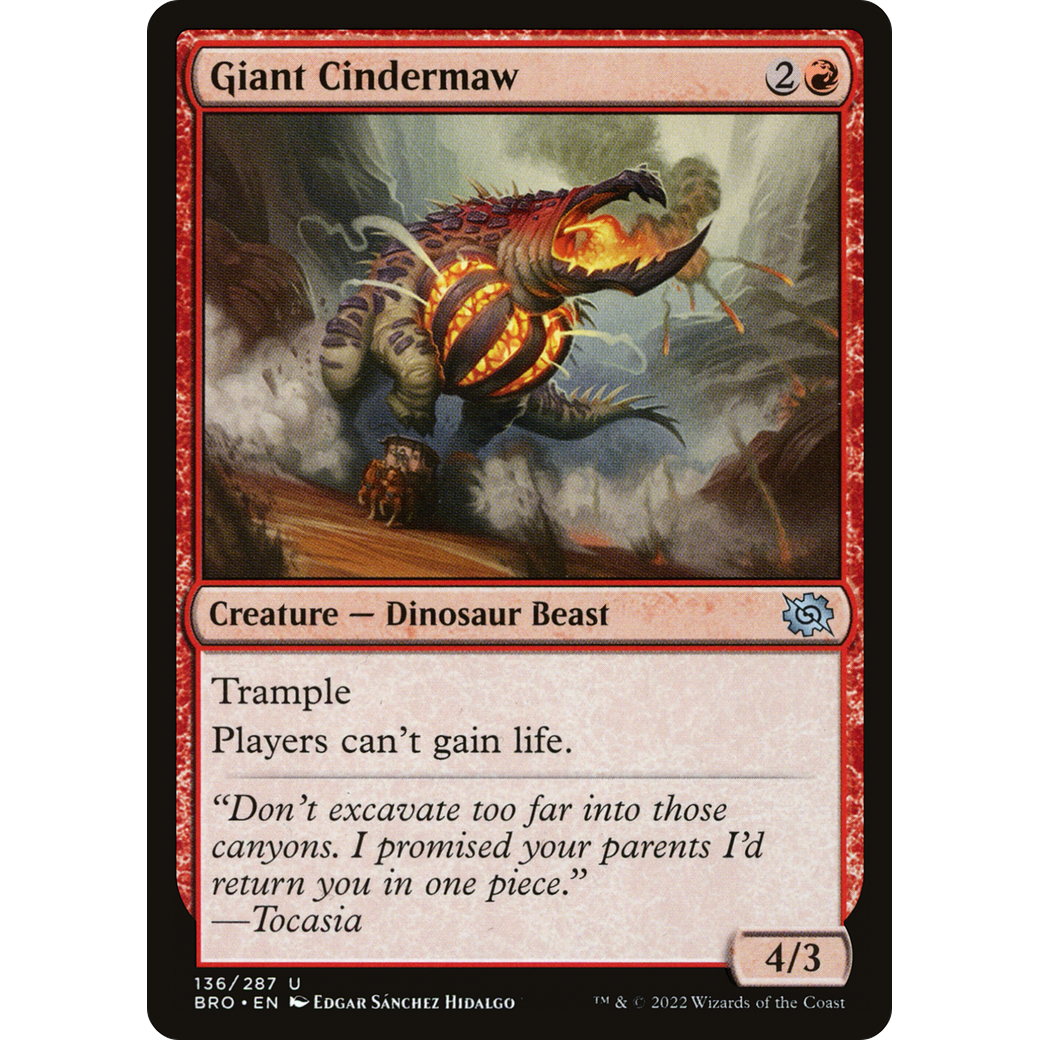 Giant Cindermaw (BRO-136) - The Brothers' War Foil