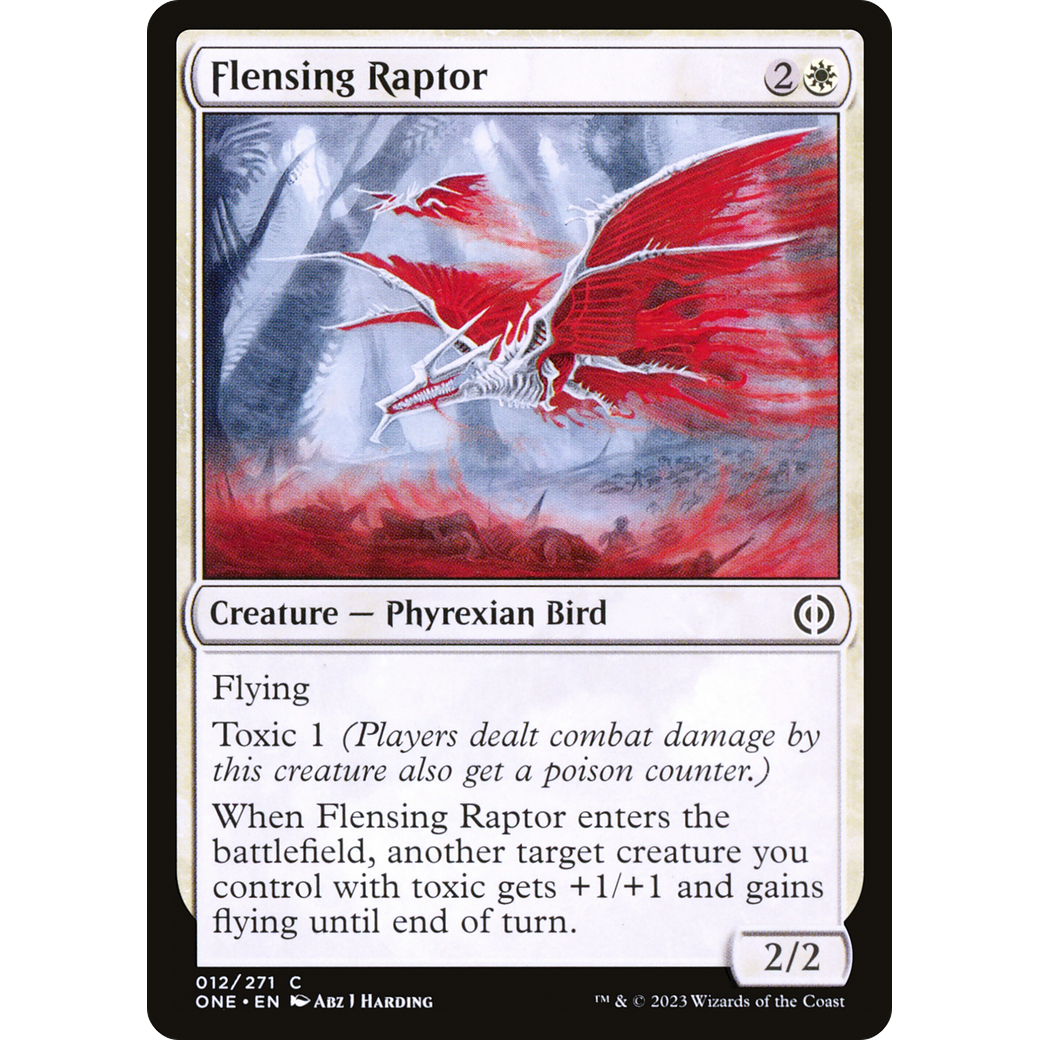 Flensing Raptor (ONE-012) - Phyrexia: All Will Be One Foil