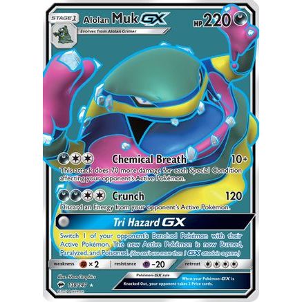 Alolan Muk GX (Full Art) 138/147 - SM  Burning Shadows Holofoil
