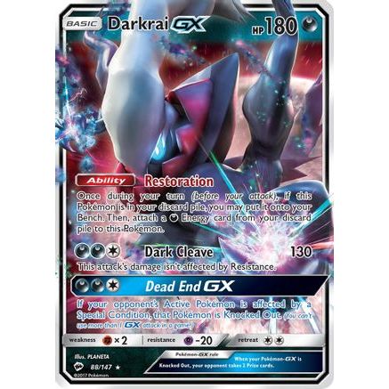 Darkrai GX 88/147 - SM  Burning Shadows Holofoil