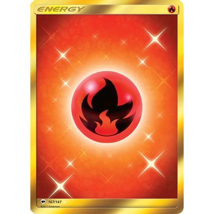 Fire Energy (Secret) 167/147 - SM  Burning Shadows Holofoil