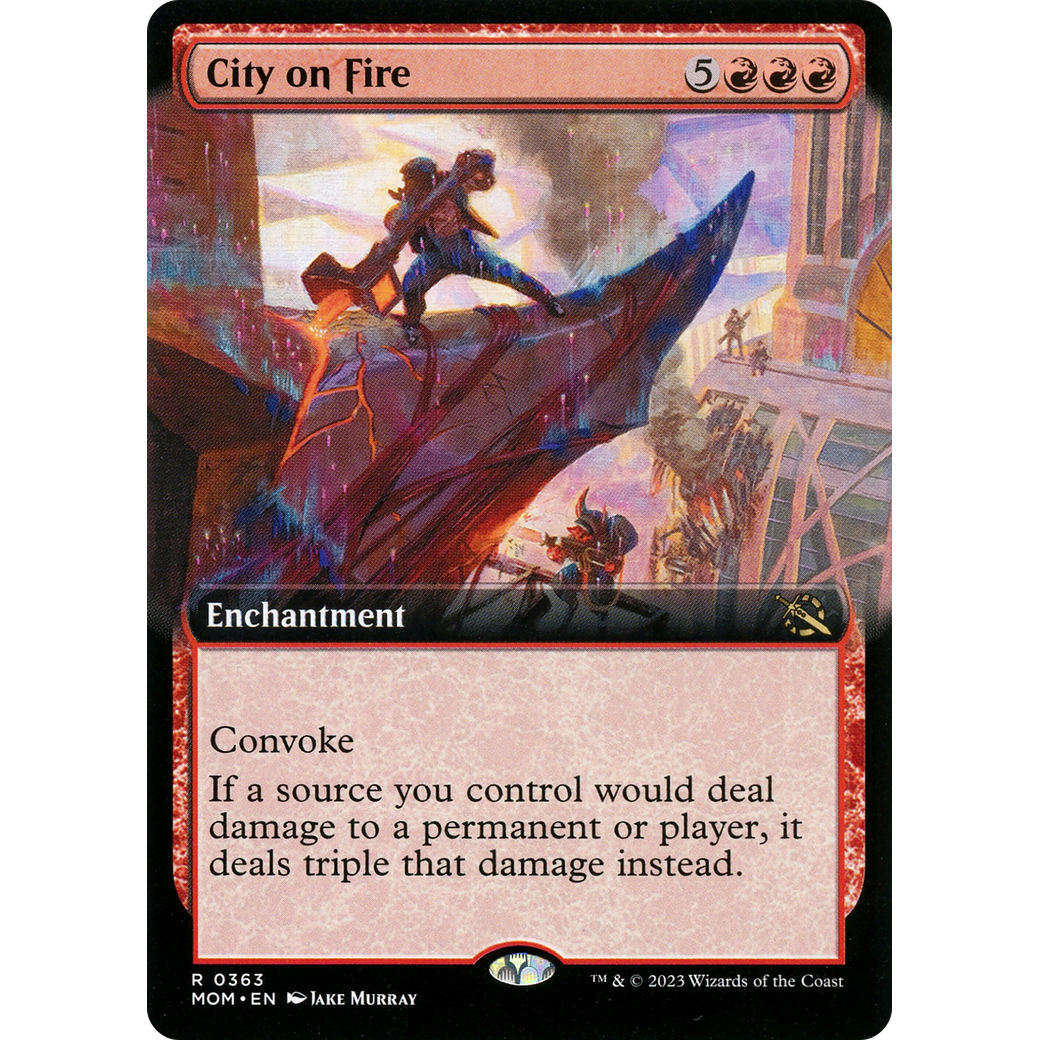 City on Fire (MOM-363) - March of the Machine: (Extended Art) Foil