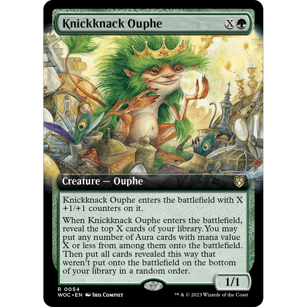 Knickknack Ouphe (WOC-054) - Wilds of Eldraine Commander: (Extended Art)