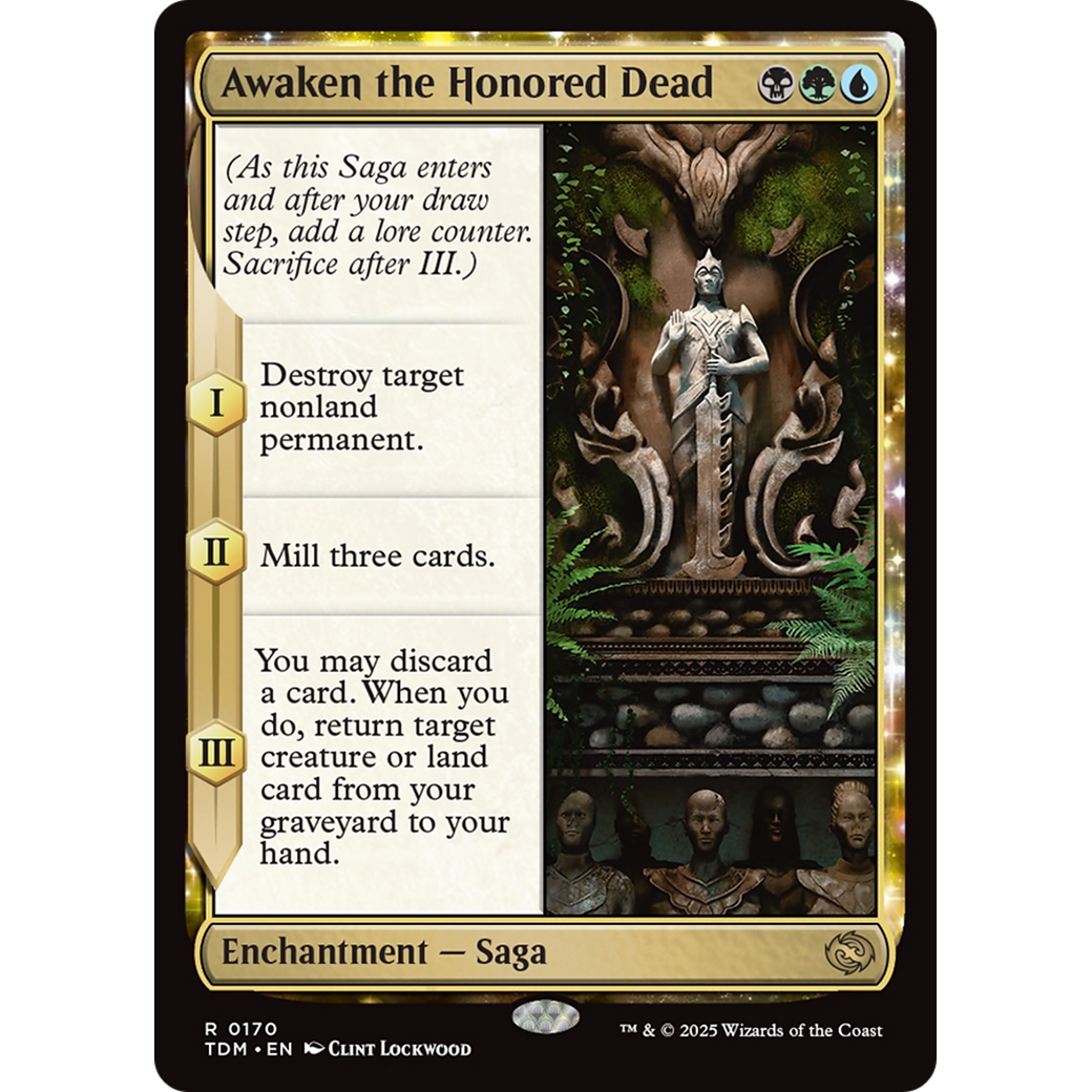 Awaken the Honored Dead (TDM-170) - Tarkir: Dragonstorm: (enchantment) Foil