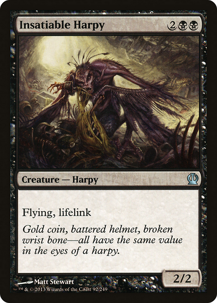 Insatiable Harpy (THS-092) - Theros Foil