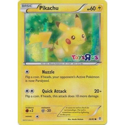 Pikachu - 26/83 (Toys R Us) 26 - Miscellaneous Cards & Products Holofoil