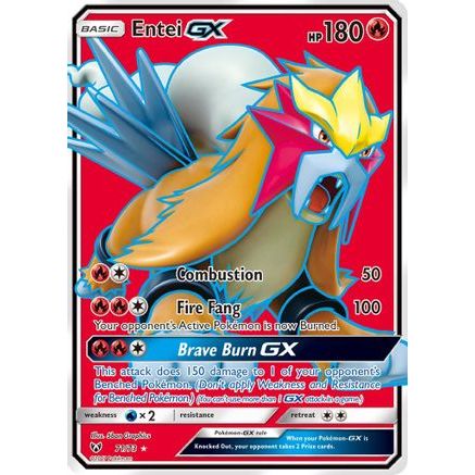 Entei GX (Full Art) 71/73 - Shining Legends Holofoil