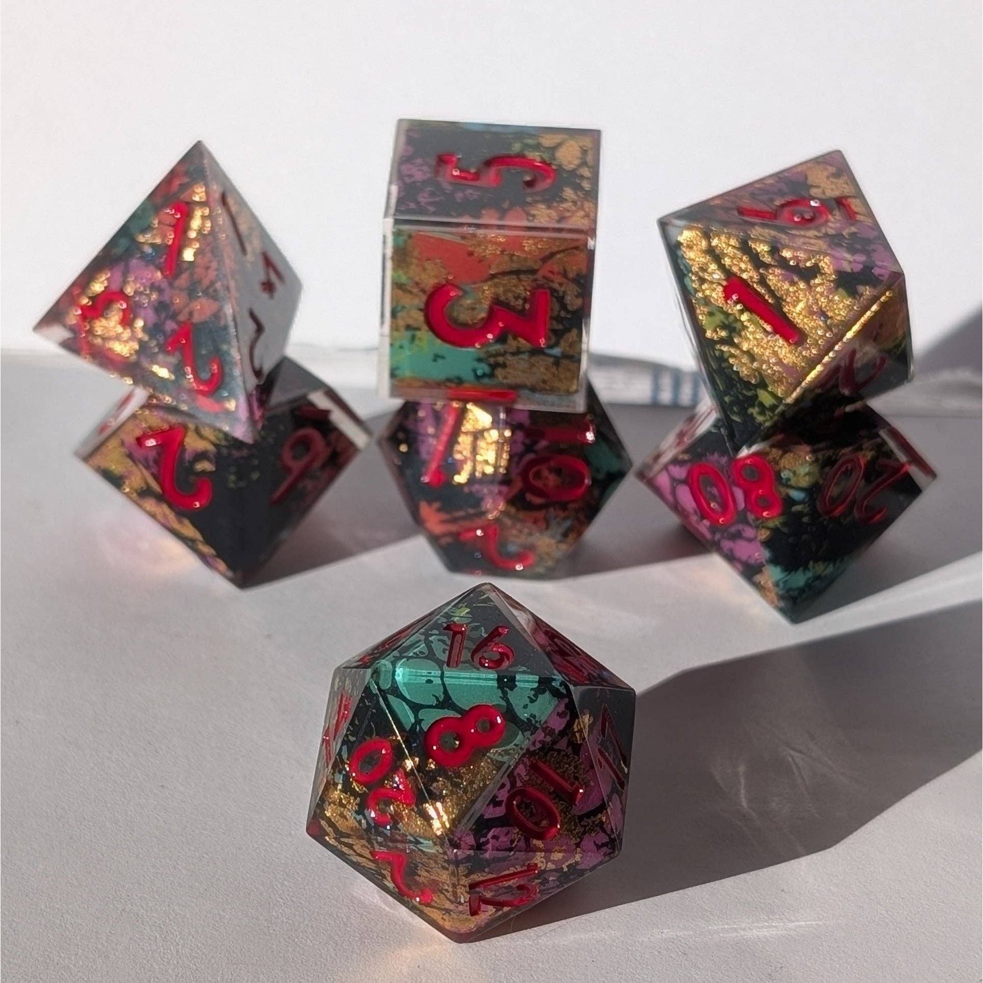 Runeburst - 7 Piece Luxury D&D Dice Set