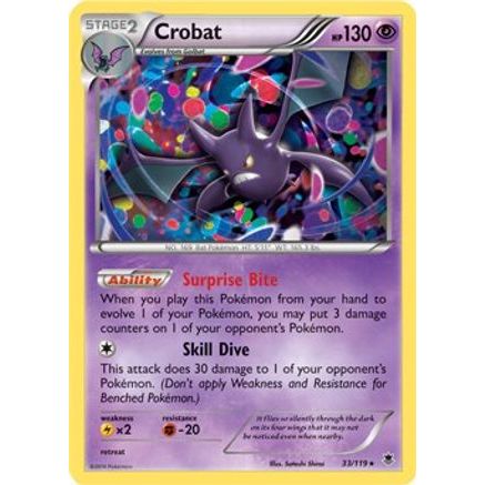 Crobat - 33/119 (Cosmos Holo) 33 - Miscellaneous Cards & Products Holofoil