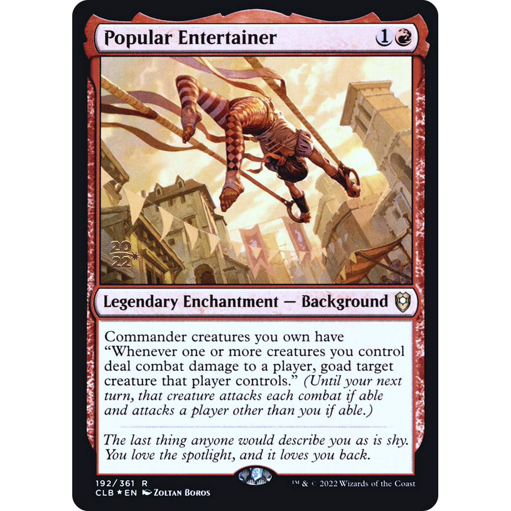 Popular Entertainer (PRE-192S) - Battle for Baldur's Gate Promos Foil