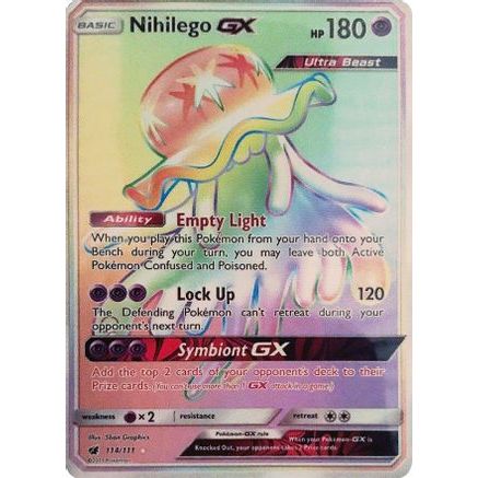 Nihilego GX (Secret) 114/111 - SM  Crimson Invasion Holofoil