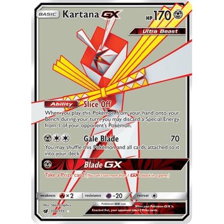 Kartana GX (Full Art) 106/111 - SM  Crimson Invasion Holofoil