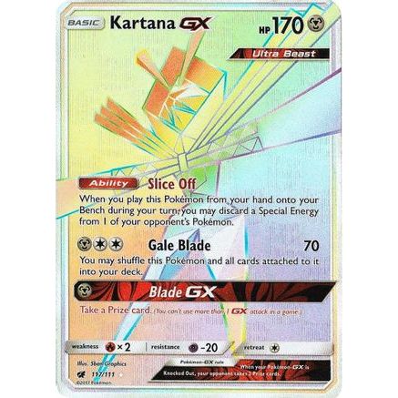 Kartana GX (Secret) 117/111 - SM  Crimson Invasion Holofoil