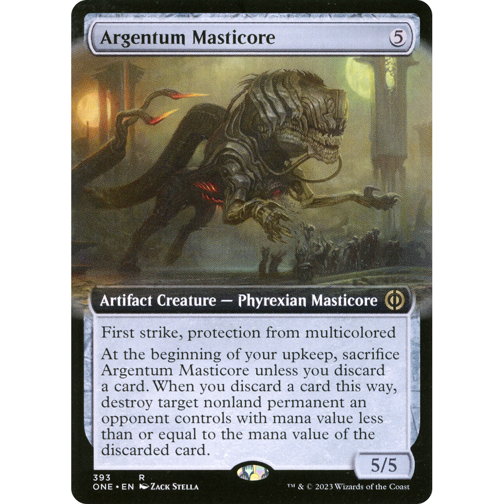Argentum Masticore (ONE-393) - Phyrexia: All Will Be One: (Extended Art) Foil