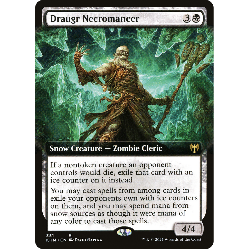 Draugr Necromancer (Extended Art) (KHM-351) - Kaldheim: (Extended Art, snow) Foil