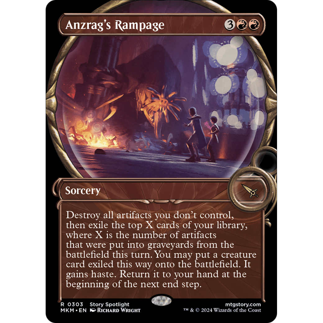 Anzrag's Rampage (MKM-303) - Murders at Karlov Manor: (Showcase) Foil