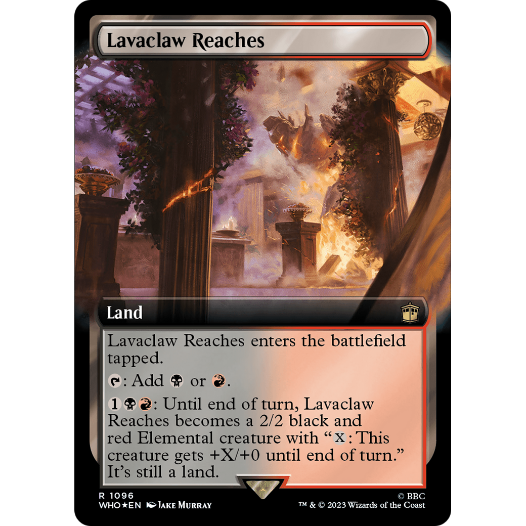 Lavaclaw Reaches (Extended Art) (Surge Foil) (WHO-1096) - Doctor Who: (Extended Art) Foil