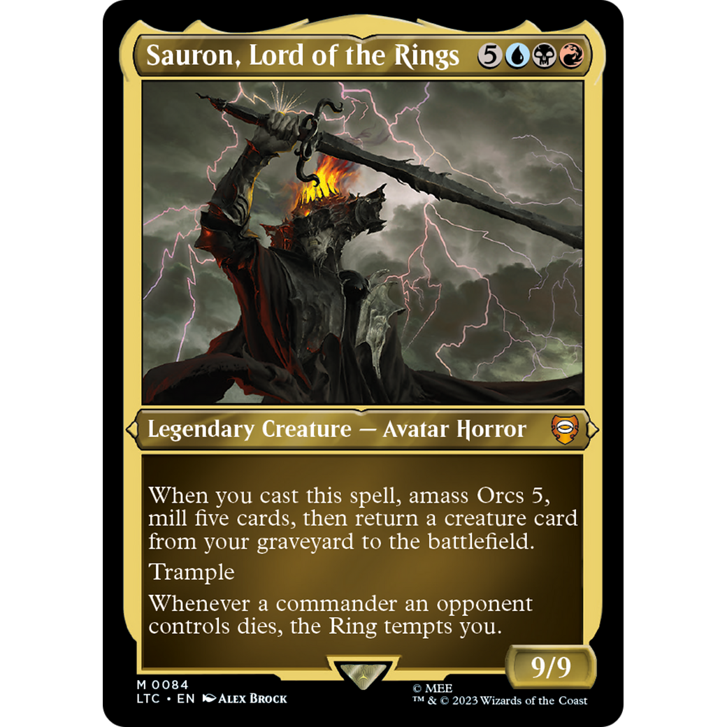 Sauron, Lord of the Rings (LTC-084) - Tales of Middle-earth Commander Etched Foil