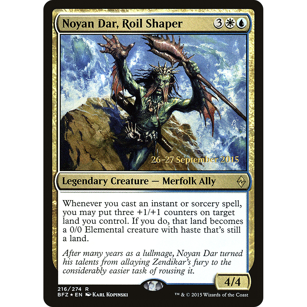 Noyan Dar, Roil Shaper (PRE-216) - Battle for Zendikar Promos Foil