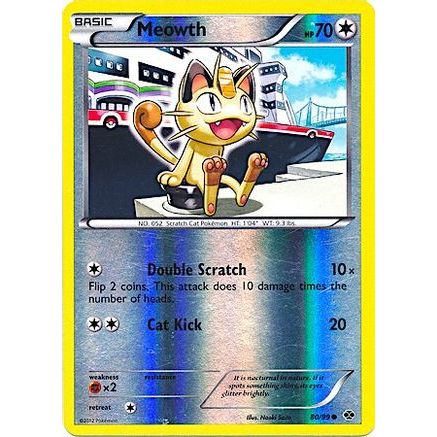 Meowth - 80/99 (Mirror Reverse Holo) 80 - Miscellaneous Cards & Products Reverse Holofoil