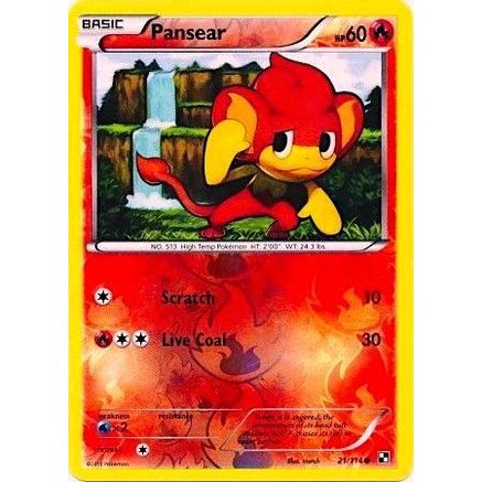 Pansear - 21/114 (Energy Holo) 21 - Miscellaneous Cards & Products Reverse Holofoil