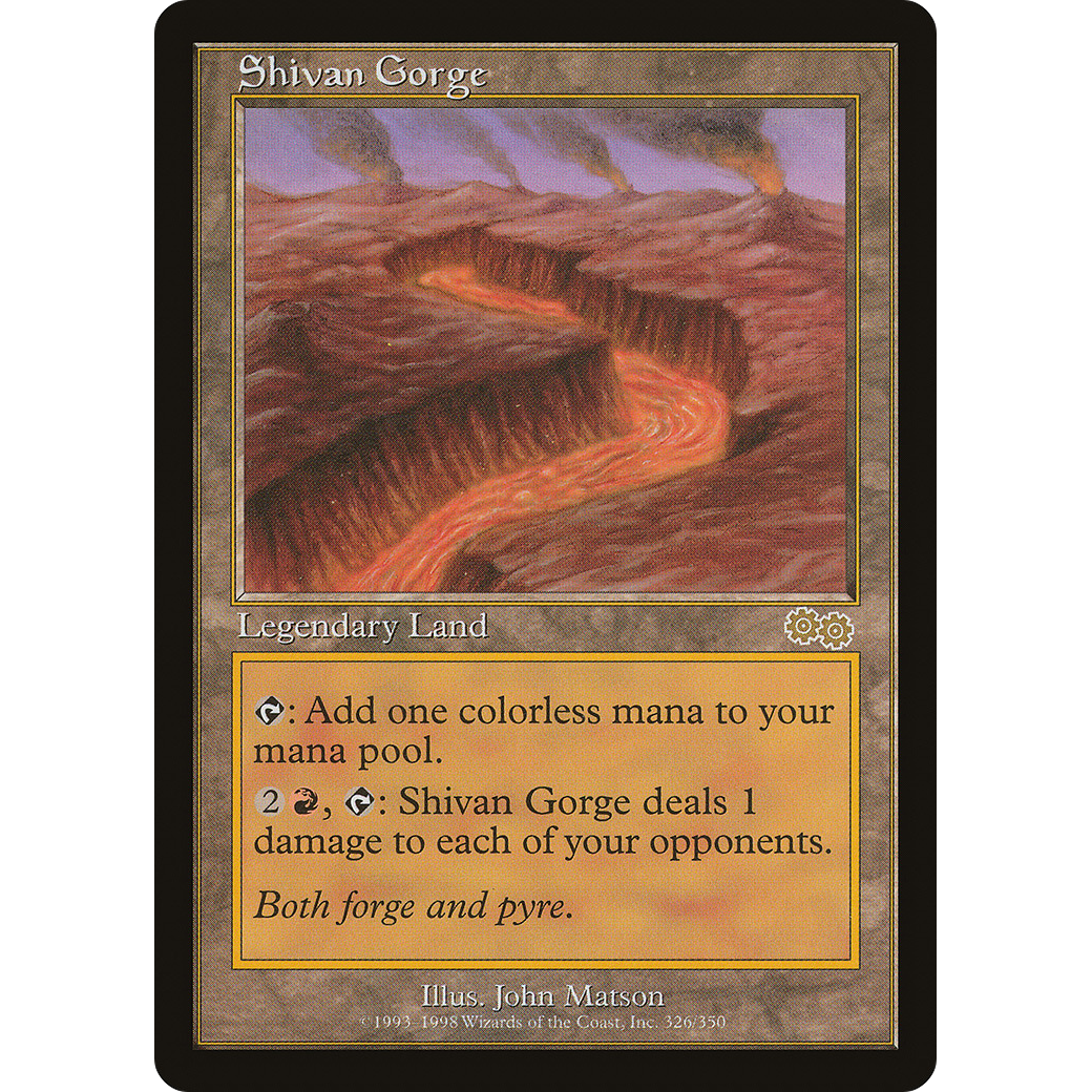 Shivan Gorge (USG-326) - Urza's Saga