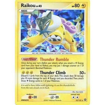 Raikou - 16/132 (Cracked Ice Holo) 16 - Miscellaneous Cards & Products Holofoil