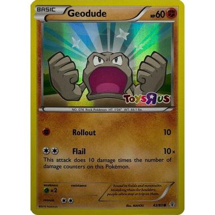 Geodude - 43/83 (Toys R Us Promo) 43 - Miscellaneous Cards & Products Holofoil