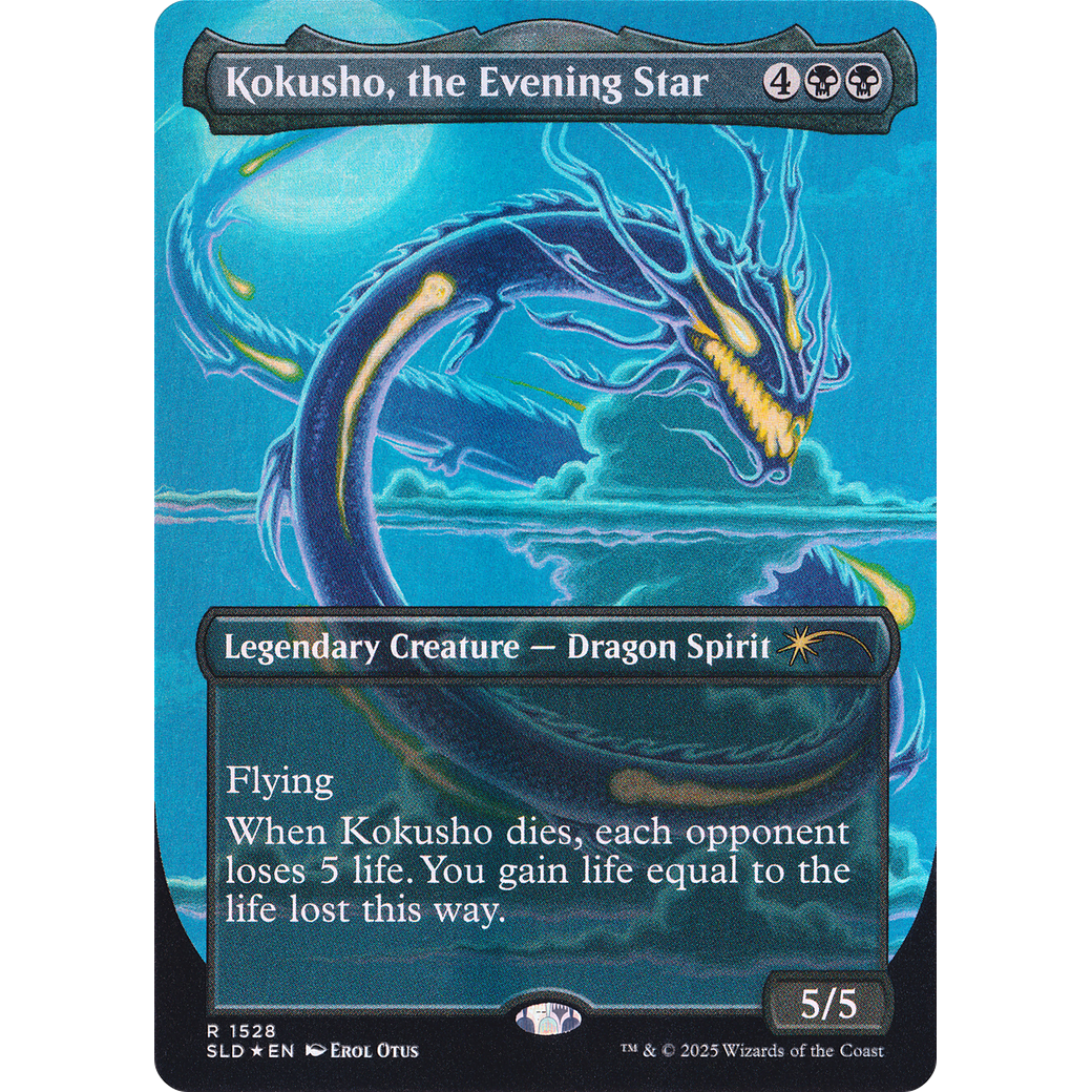 Kokusho, the Evening Star (Rainbow Foil) (SLD-1528) - Secret Lair Drop (Borderless) Foil