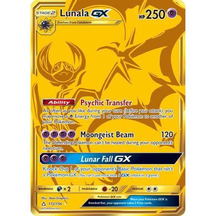 Lunala GX (Secret Rare) 172/156 - SM  Ultra Prism Holofoil