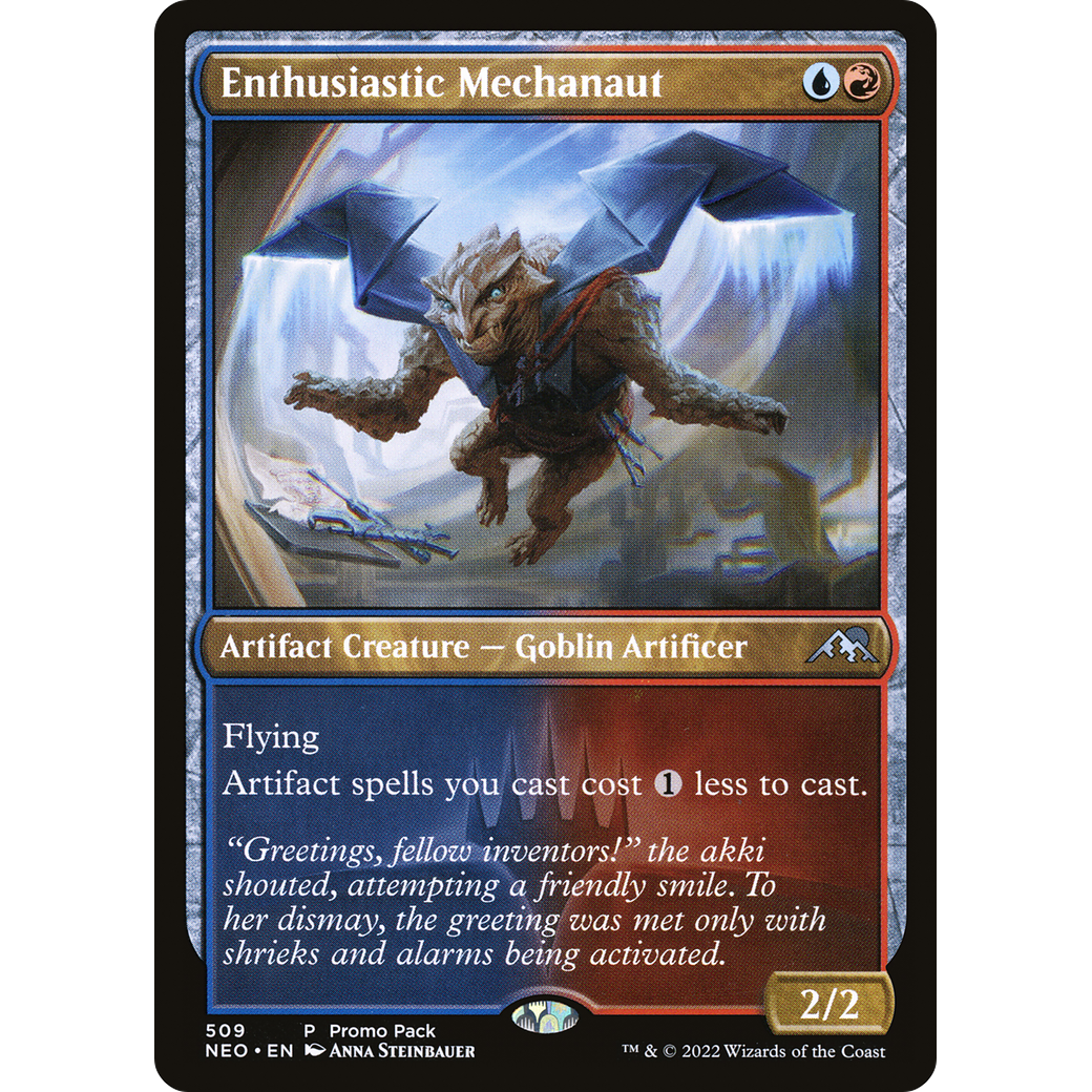 Enthusiastic Mechanaut (PPNEO-509) - Kamigawa: Neon Dynasty Foil