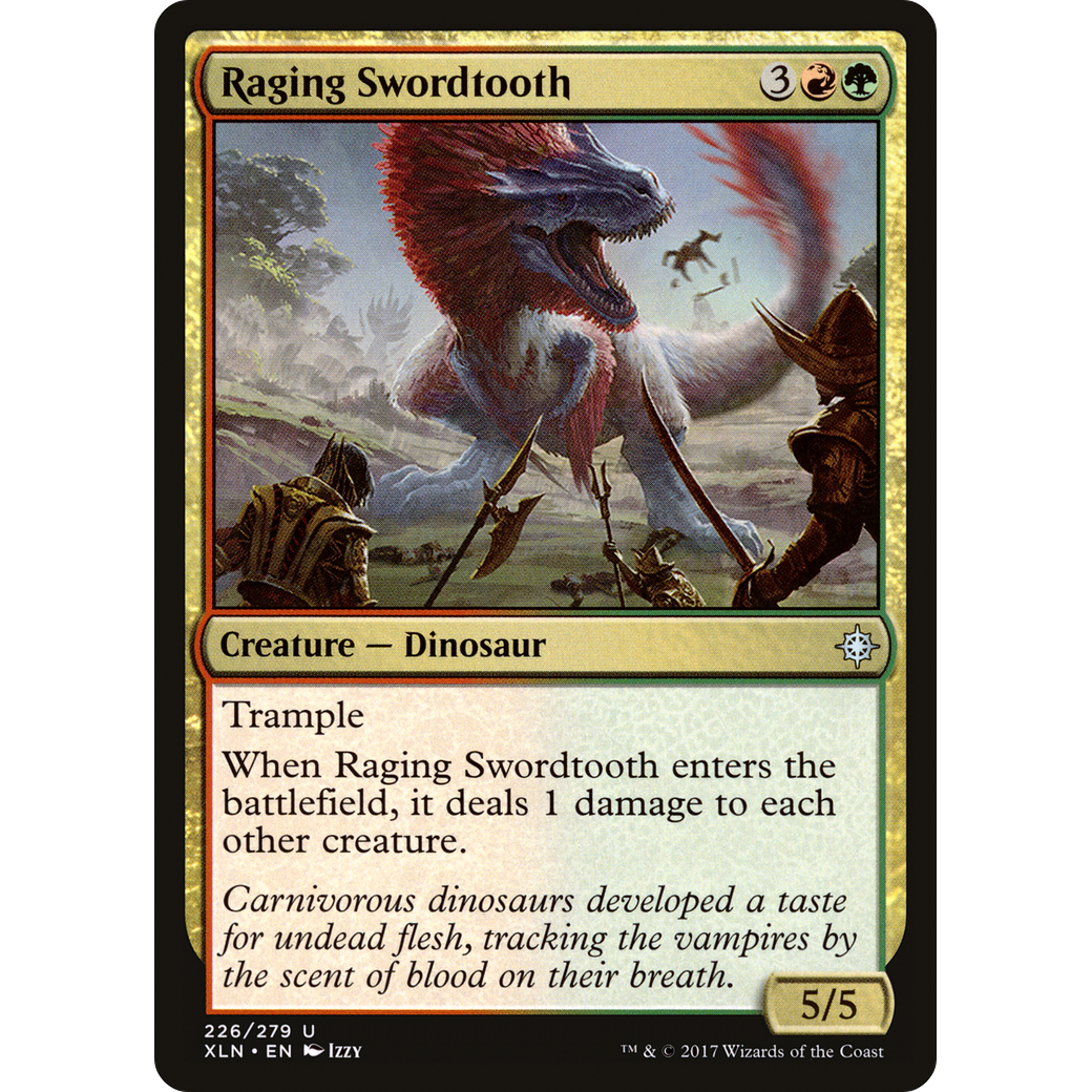 Raging Swordtooth (XLN-226) - Ixalan Foil