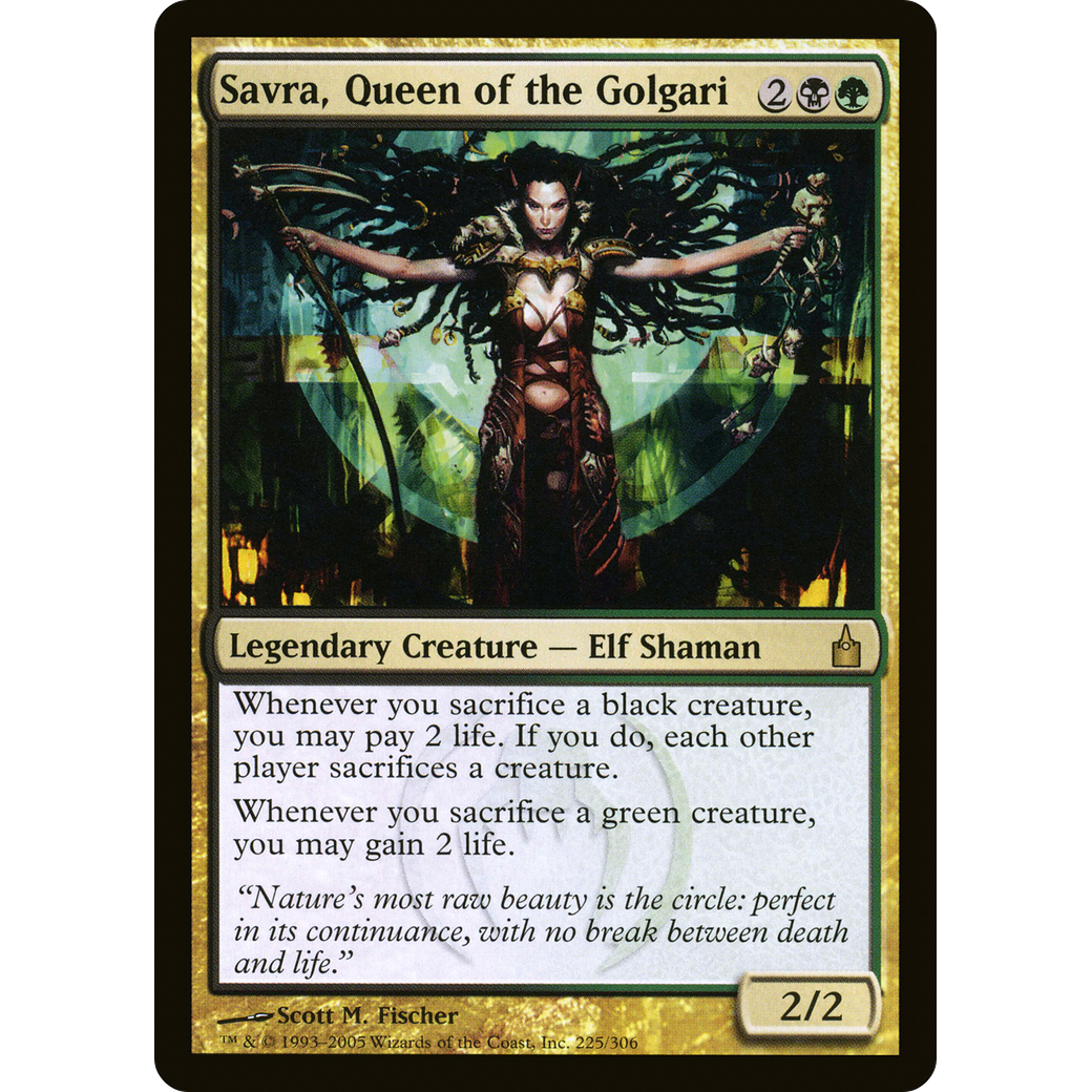 Savra, Queen of the Golgari (RAV-225) - Ravnica: City of Guilds Foil