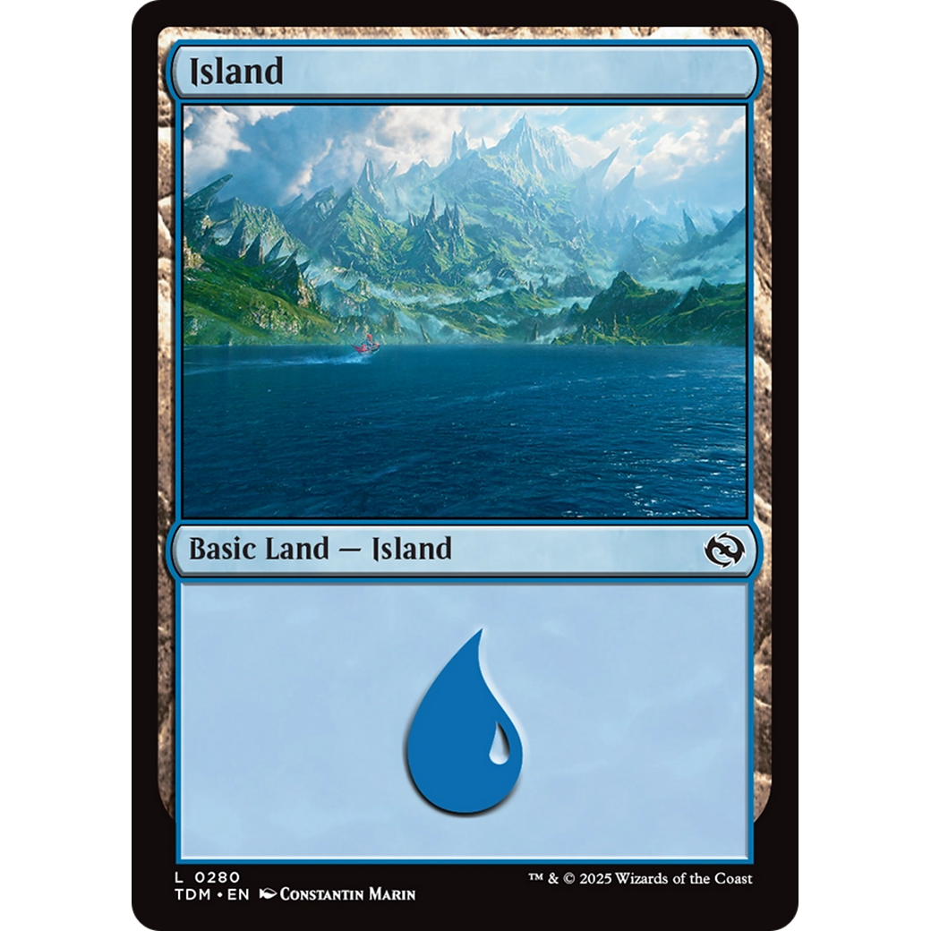 Island (TDM-280) - Tarkir: Dragonstorm Foil