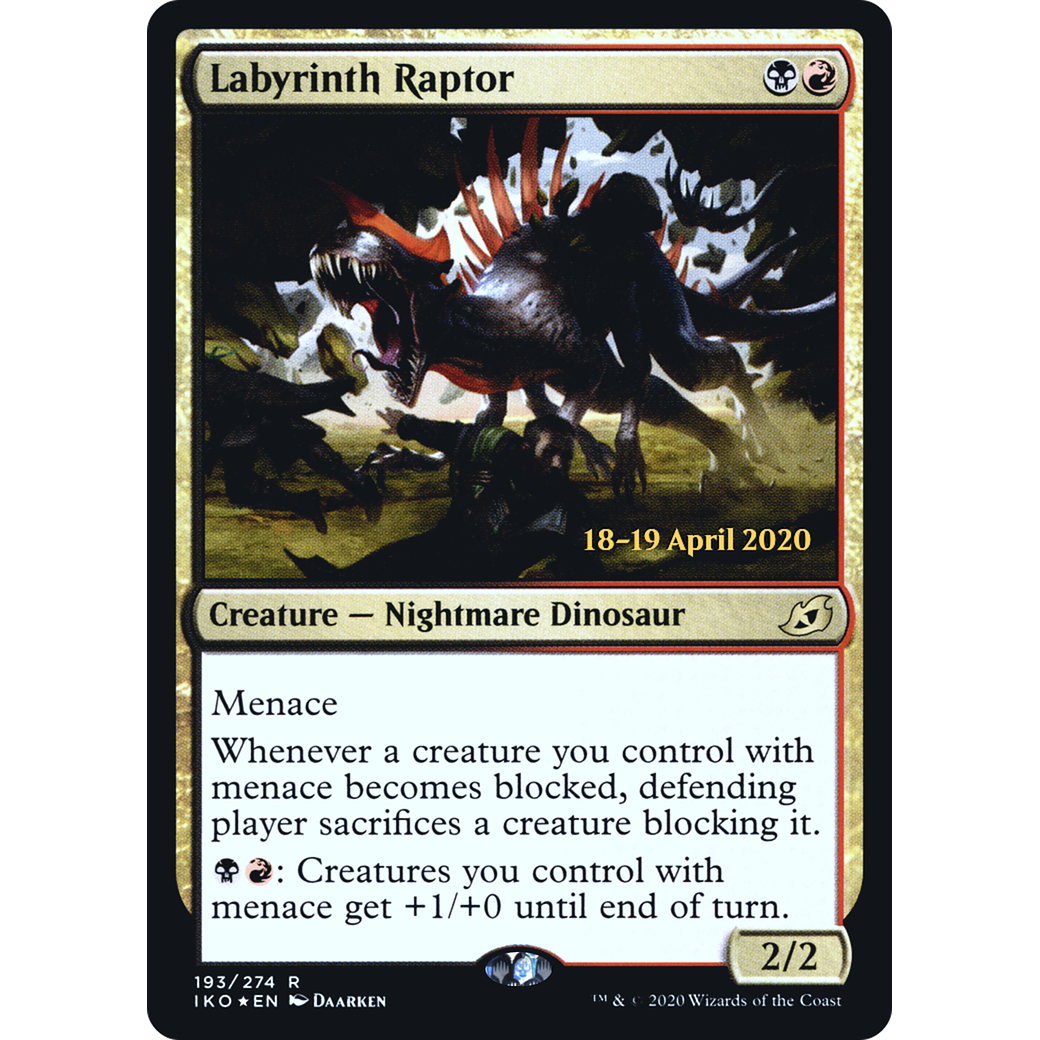 Labyrinth Raptor (PRE-193) - Ikoria: Lair of Behemoths Promos Foil
