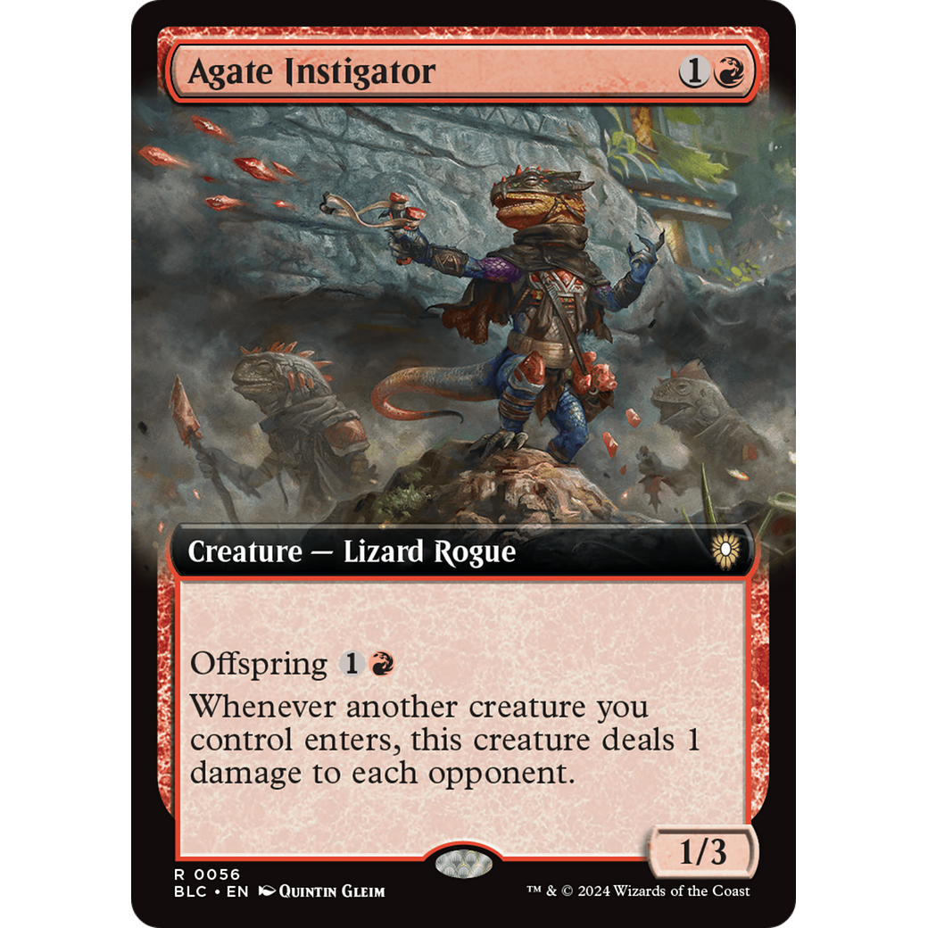Agate Instigator (BLC-056) - Bloomburrow Commander: (Extended Art)