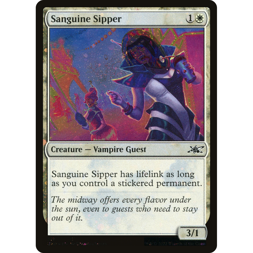 Sanguine Sipper (Galaxy Foil) (UNF-312) - Unfinity Foil